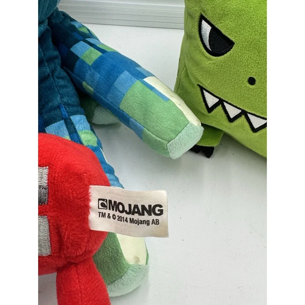 Minecraft Plush - Lot Of 3‎ Jurassic Park Trex, Piggy, And Octpus